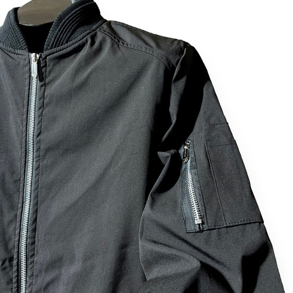 Vtg‎ Vogue FS Mens Boys Bomber Jacket Cargo Pocket on Sleeve Black Lined READ - Picture 5 of 10